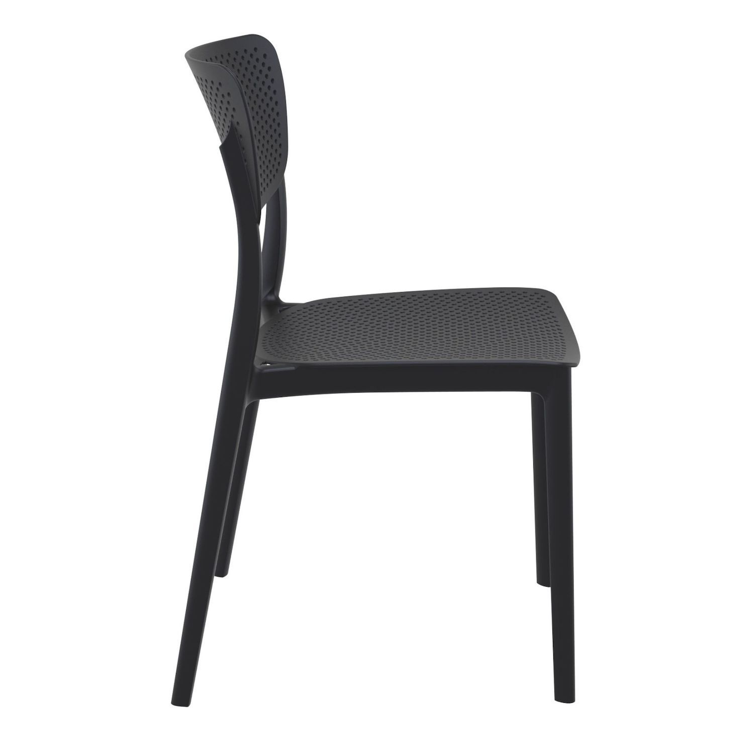 33 Black Stackable Patio Dining Chair