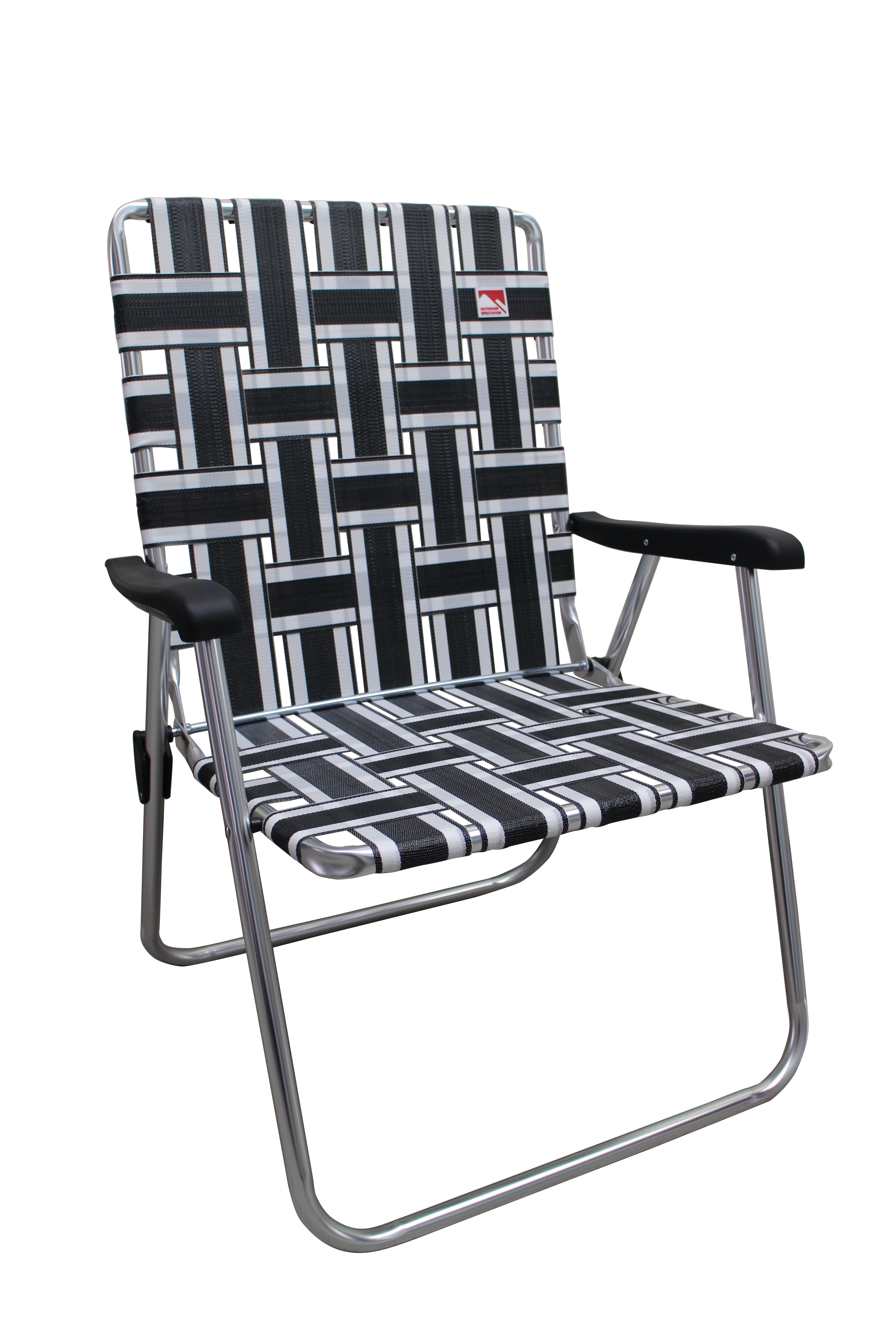 Outdoor Spectator Camping Chairs, Black and White