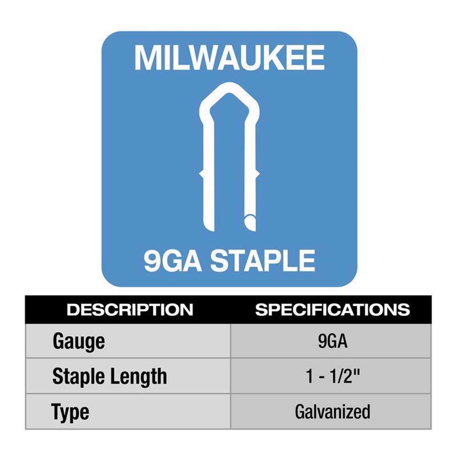 MW 3/4 in. W X 1-1/2 in. L 9 Ga. Diamond Crown Staples 960 pk