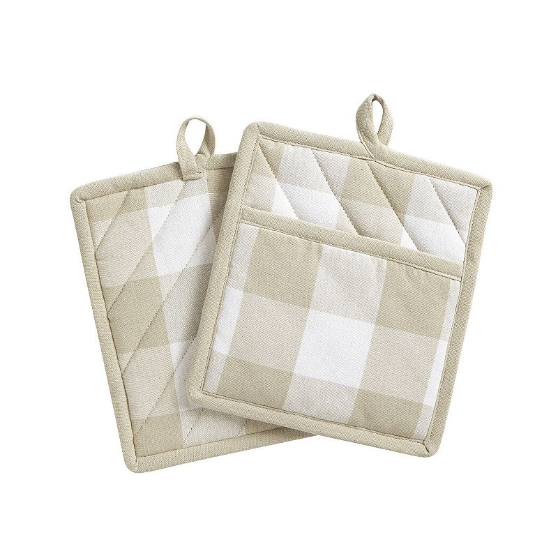 Elrene Home Fashions Farmhouse Living Buffalo Check Pot Holder Pair