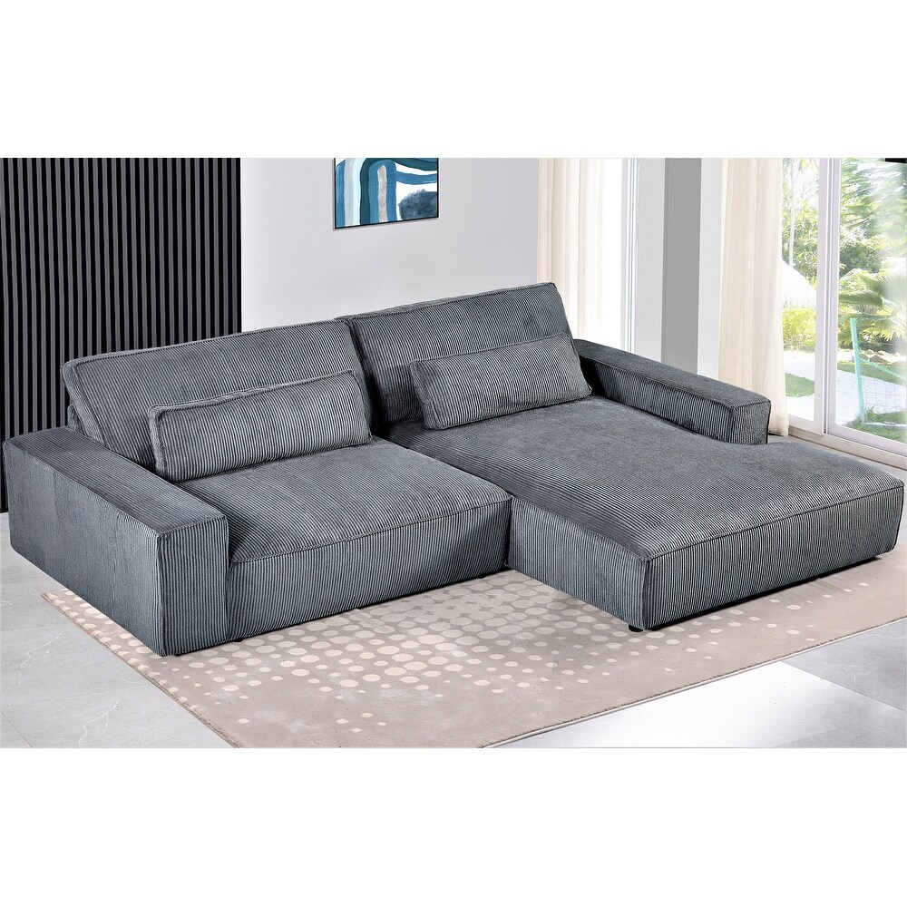 US Pride Furniture 105.52''W Oversized Faing Chaise Sectional Sofa