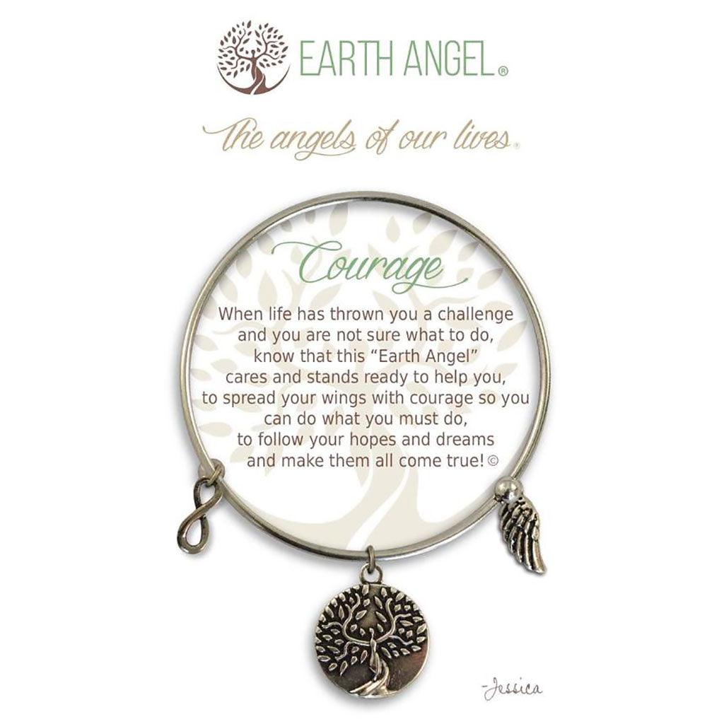 Earth Angel  Courage Bracelet in Silver