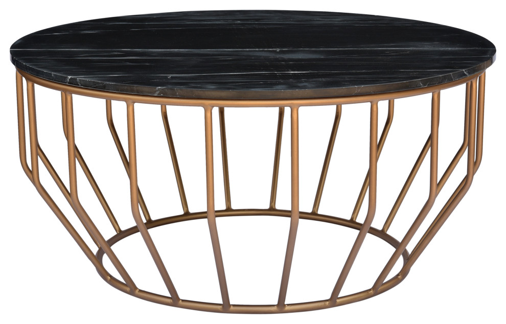 Gold Leaf Round Coffee Table   Contemporary   Coffee Tables   by Oak Idea Corporation  Houzz