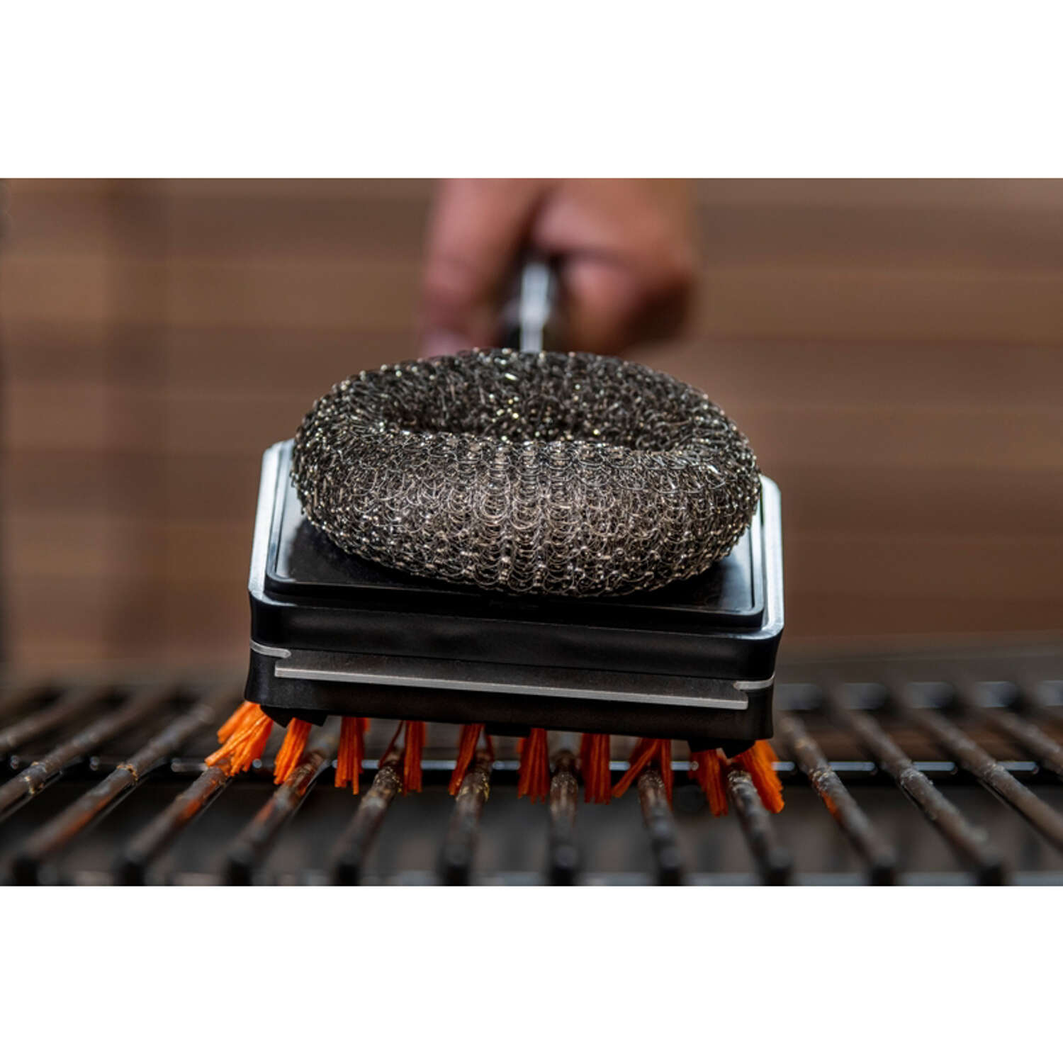 Oklahoma Joes Blacksmith Grill Brush with Scraper 3.75 in. H X 4.75 in. L X 3.75 in. W 1 pk