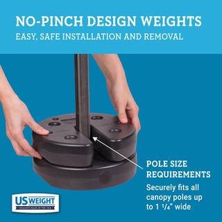 USW 30 lbs. Black US Weight Canopy Weight Plates (Set of 4) U0030