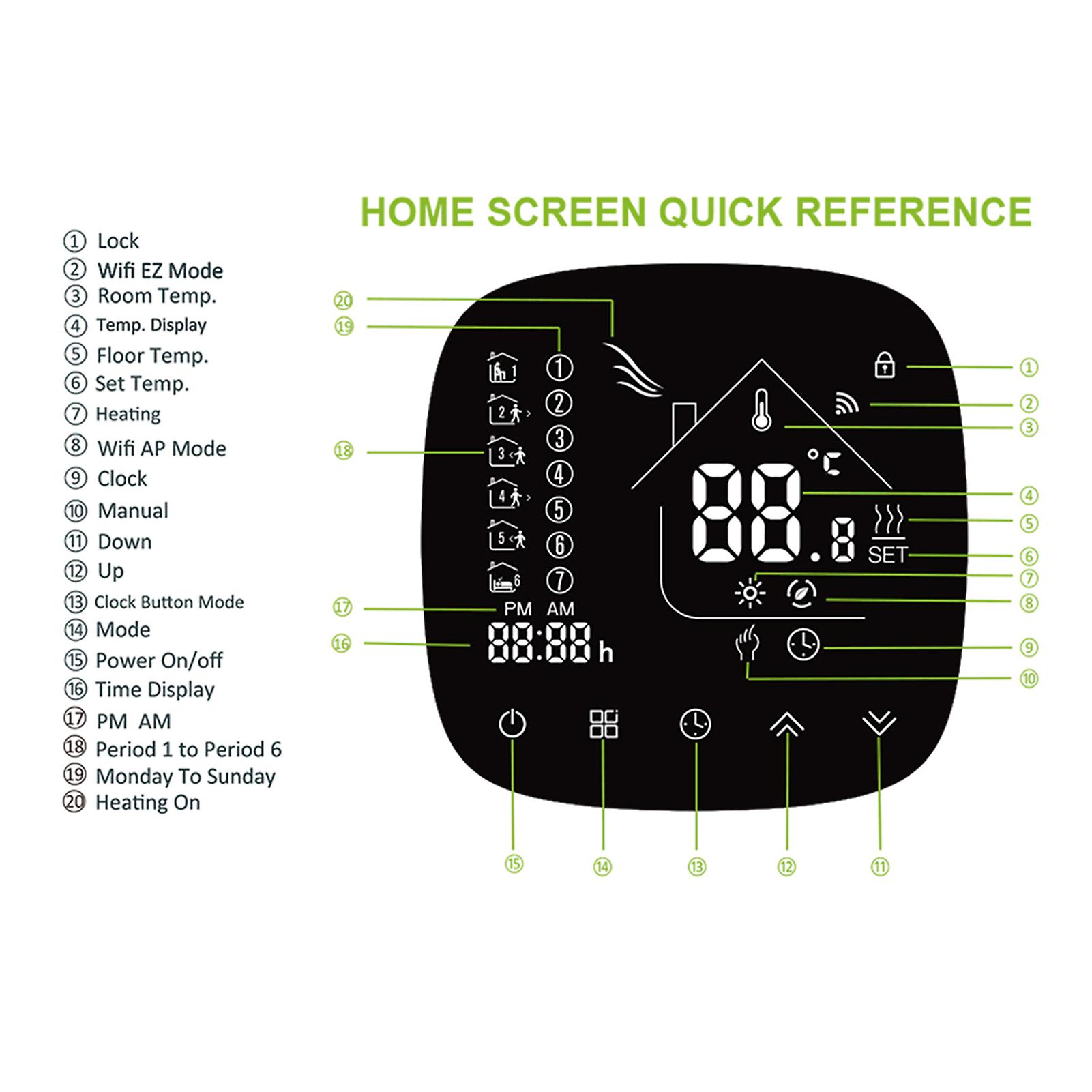 4 Wifi Thermostat With Touchscreen Lcd Display Weekly Programmable Energy Saving Smart Temperature Controller For Water Heating 5a