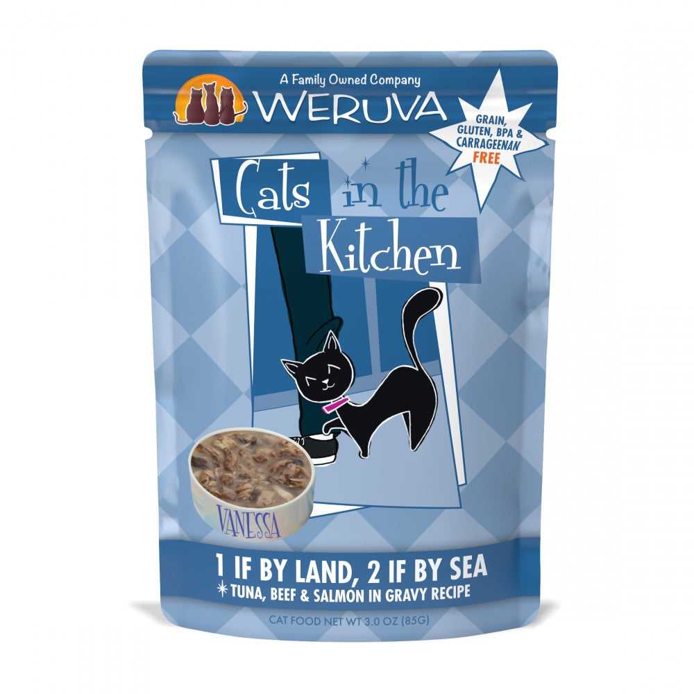 Weruva Cats In the Kitchen 1 If by Land 2 If by Sea Pouches Wet Cat Fo