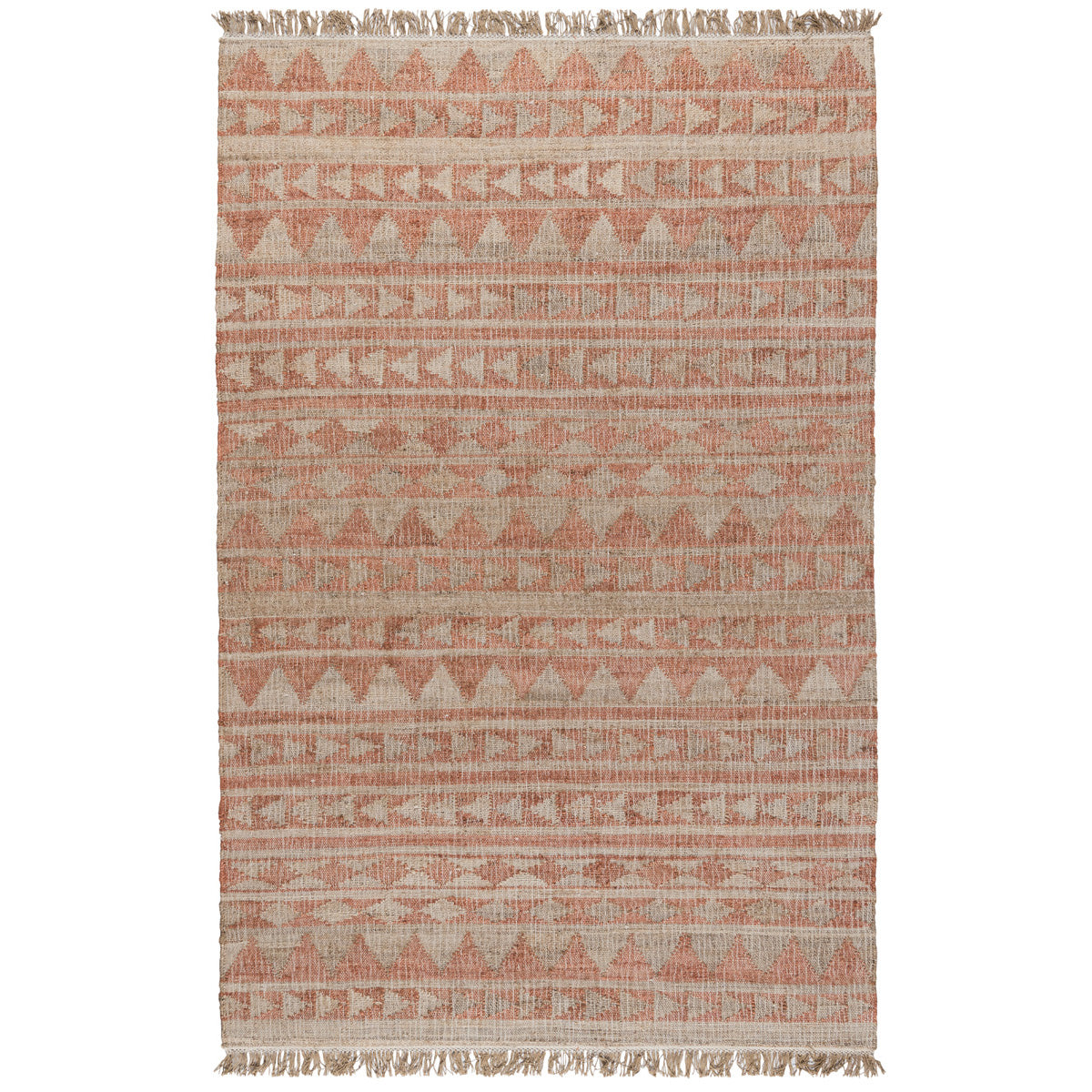 Solana Distressed Rug in Terracotta & Natural by BD Home