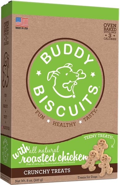 Buddy Biscuits Teeny Treats with Roasted Chicken Oven Baked Dog Treats