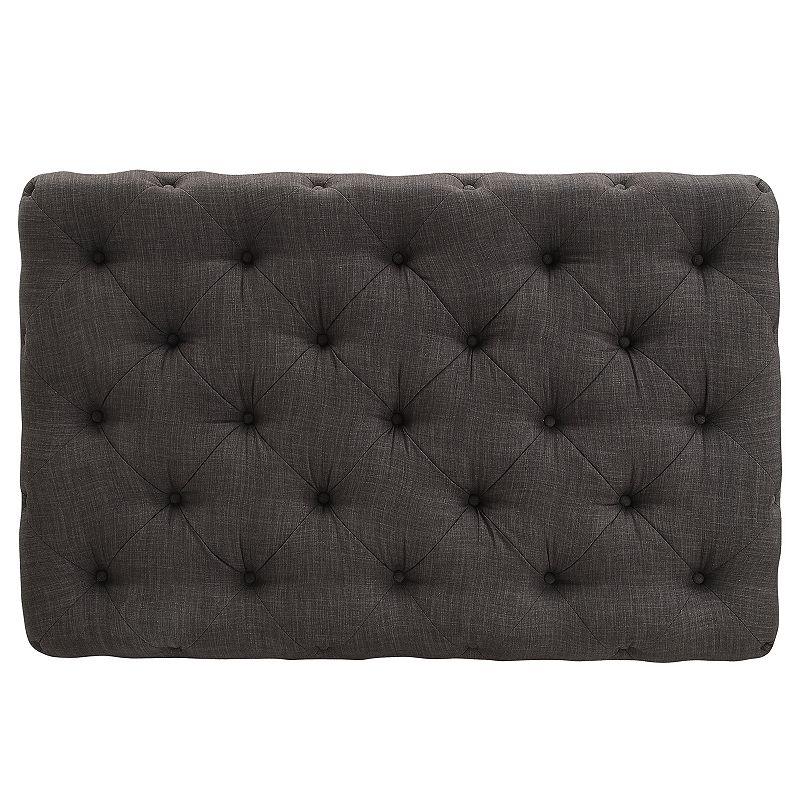 HomeVance Vanderbilt Button Tufted Rectangular Cocktail Ottoman