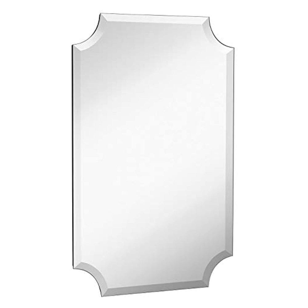 Beveled Scalloped Edge Rectangular Wall Mirror