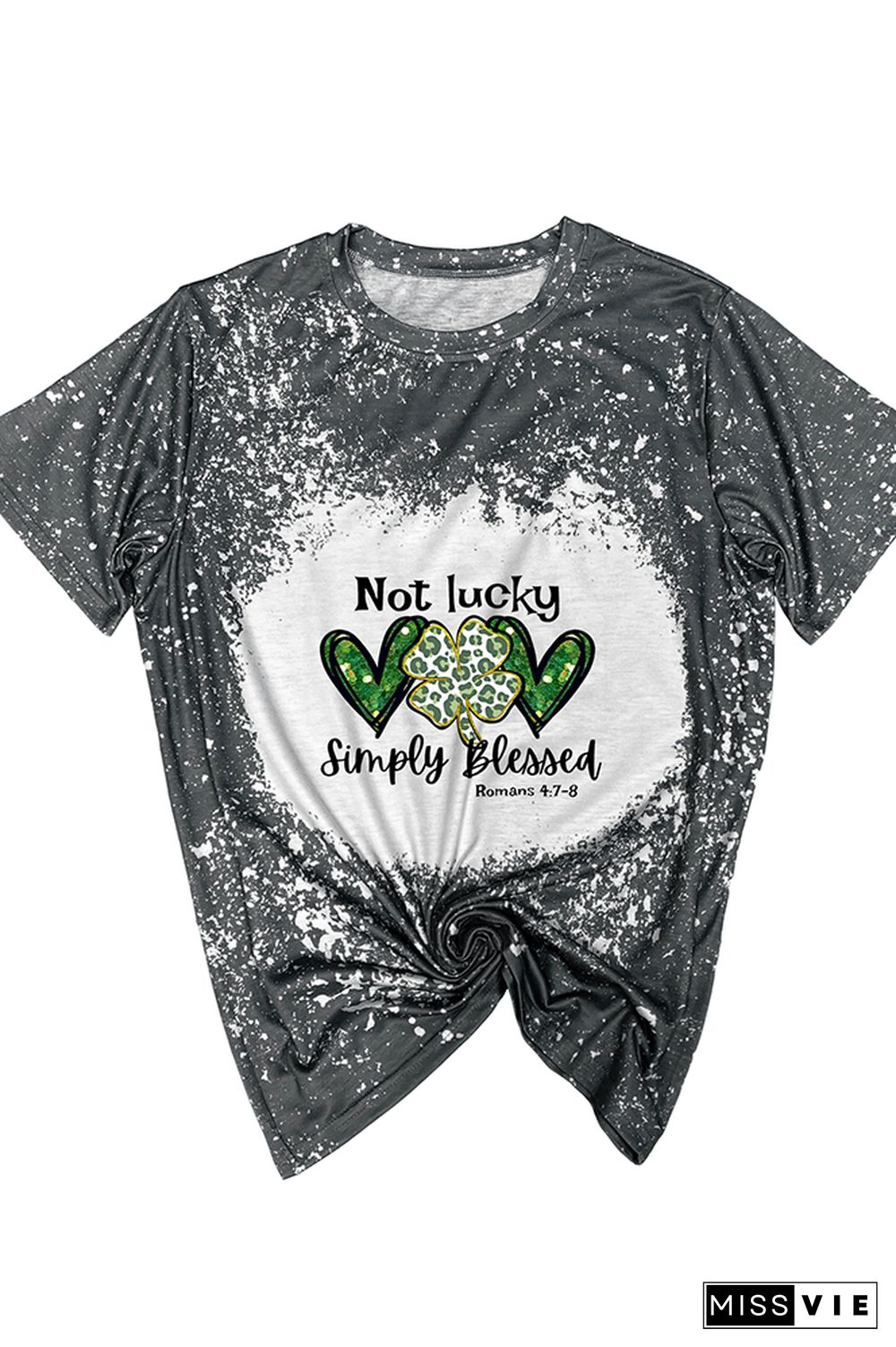 Not Lucky Just Blessed St Patrick’s Day Graphic Tee Wholesale