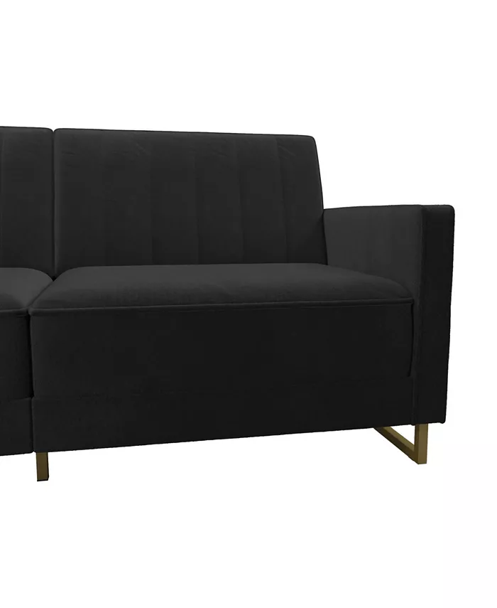 Novogratz Collection Novogratz Skylar Coil Futon Modern Sofa Bed and Couch