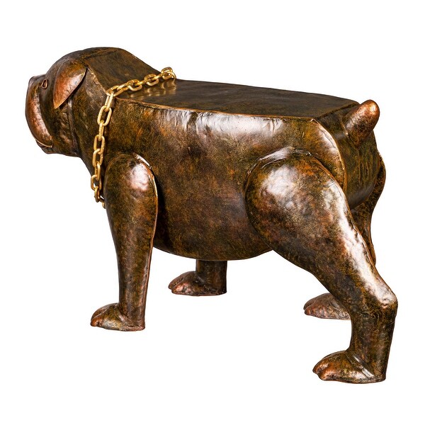 Handmade Metal Pit Bull Side Table