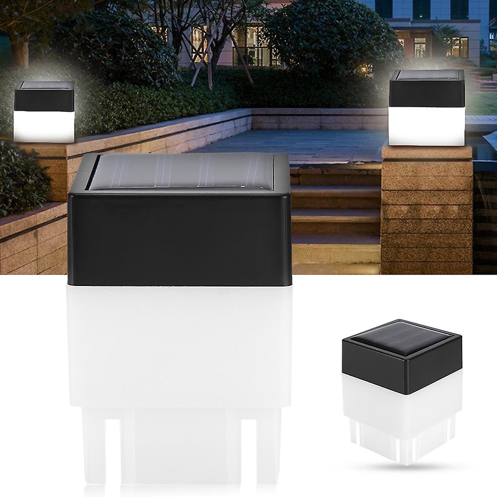 Solar Powered Led Square White Light For Garden Fence Courtyard Outdoor Decoration