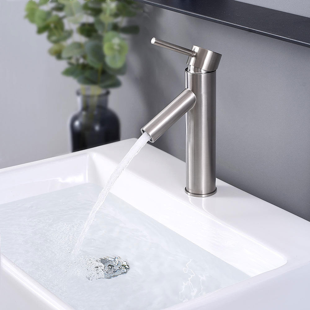 Aquaterior Bathroom Faucet Single Hole 1-Handle Cold Hot 9.25