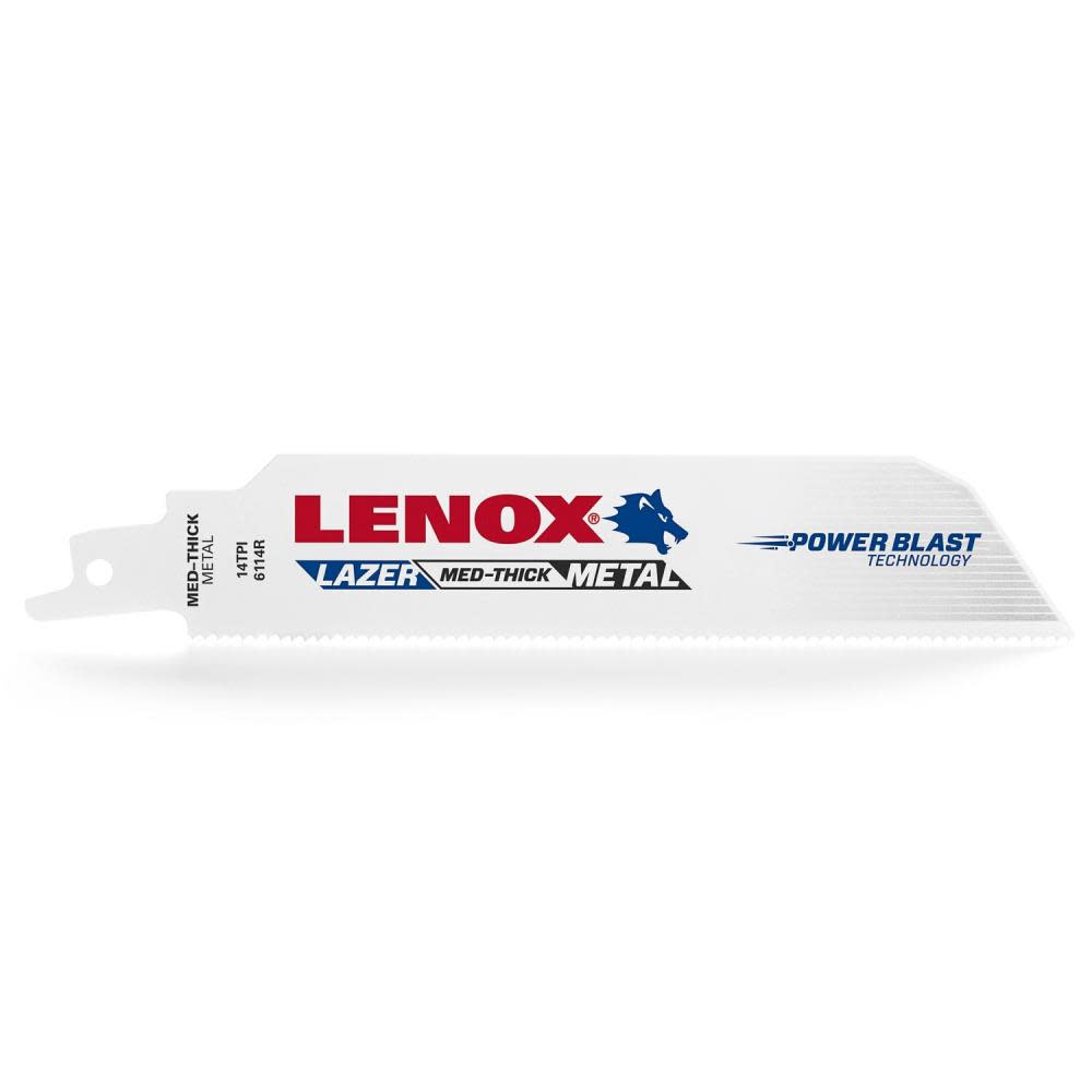 LENOX Reciprocating Saw Blade B6114R 6 X 1 X .035 X 14 TPI 25pk