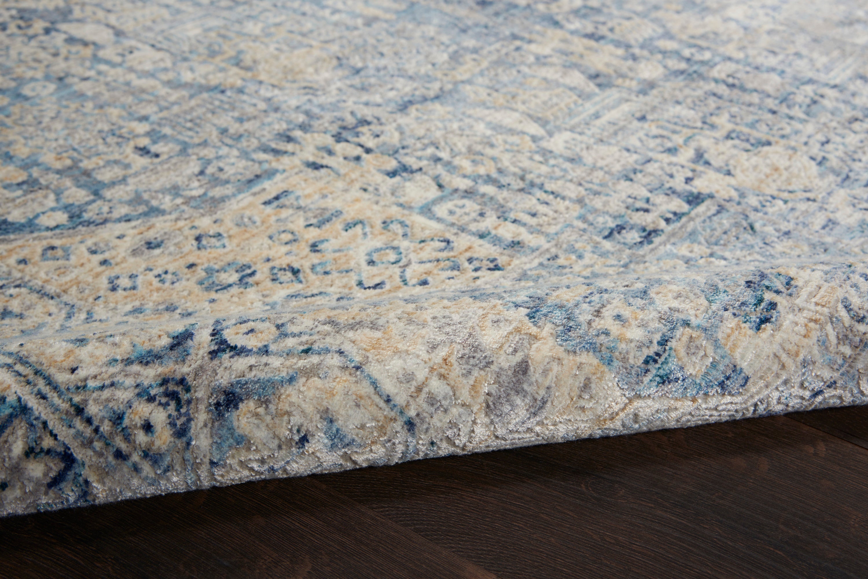 Lustrous Weave Blue/Ivory Rug