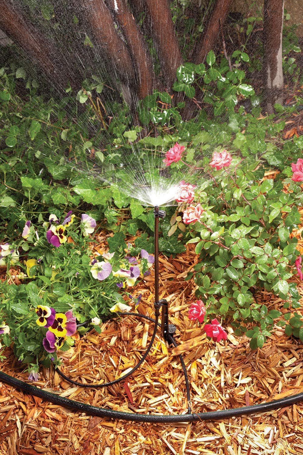 Rain Bird LNDDRIPKIT Drip Irrigation Landscape & Garden Watering Kit with Drippers, Micro-Bubblers and Micro-Sprays