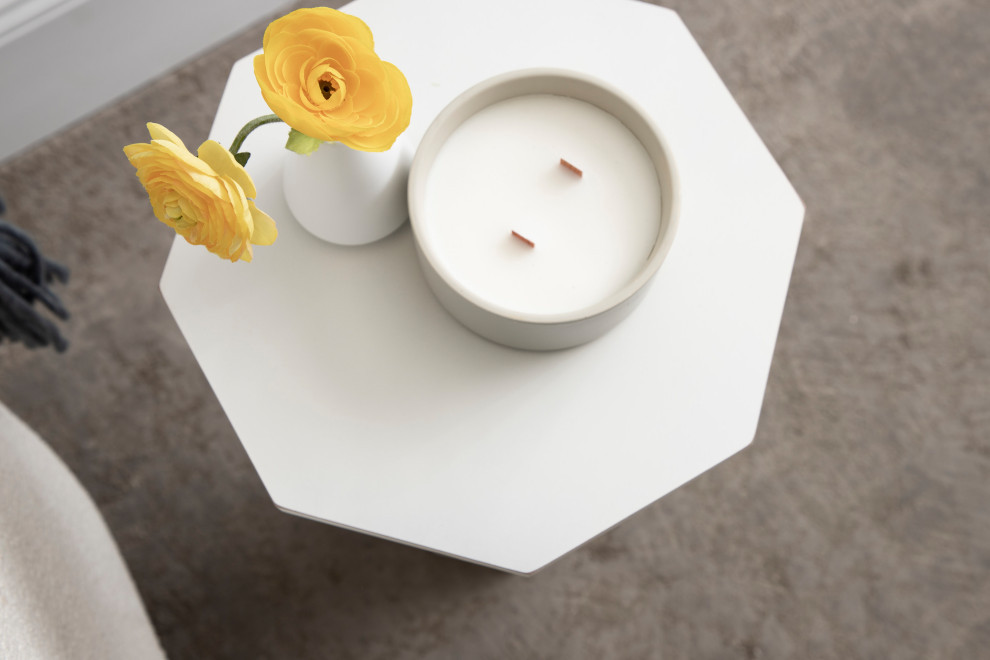 Octavia Accent Table  White  11x11x24   Transitional   Side Tables And End Tables   by Uniek Inc.  Houzz