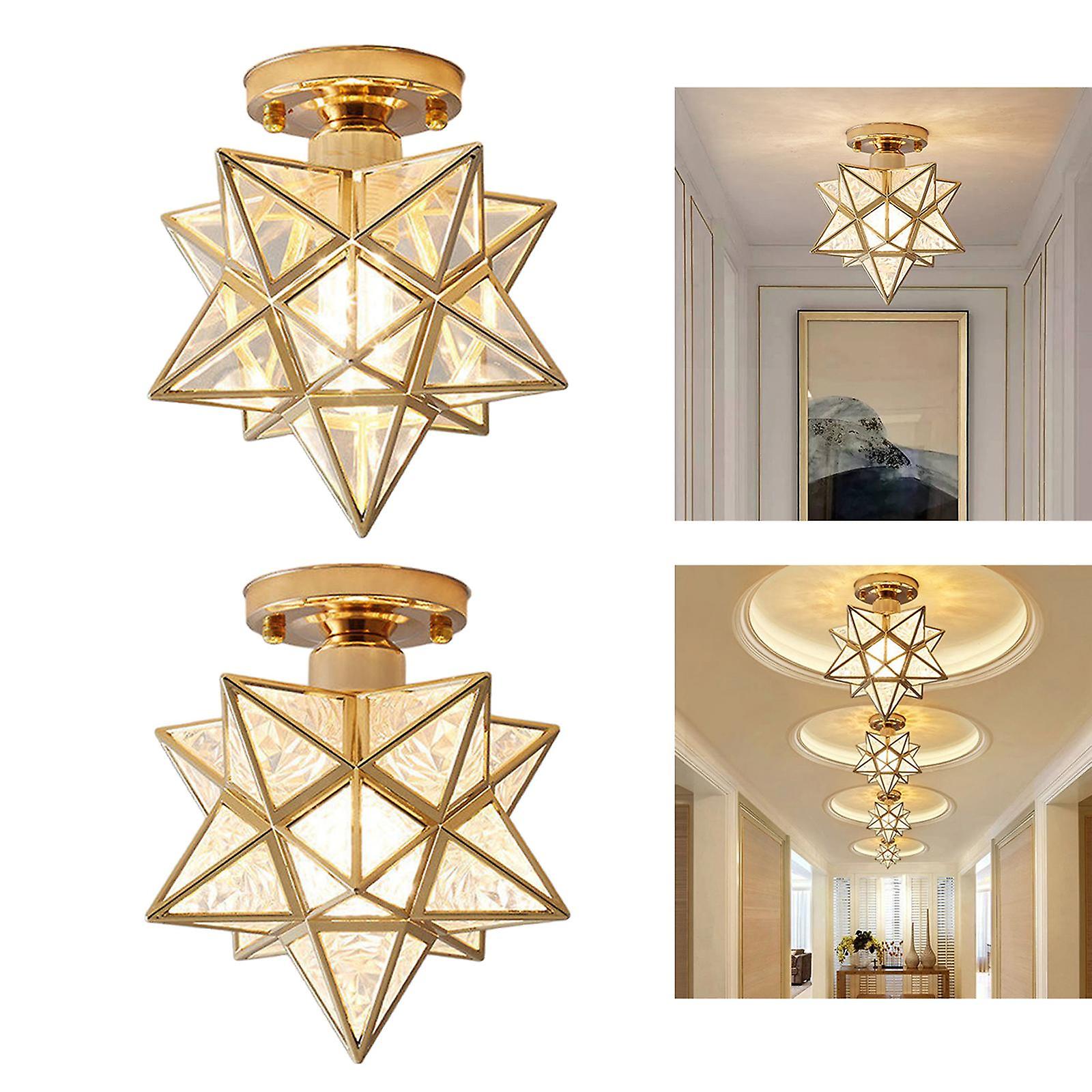 2x Pvc Semi Flush Mount Star Ceiling Wall Lamps Flush Mount