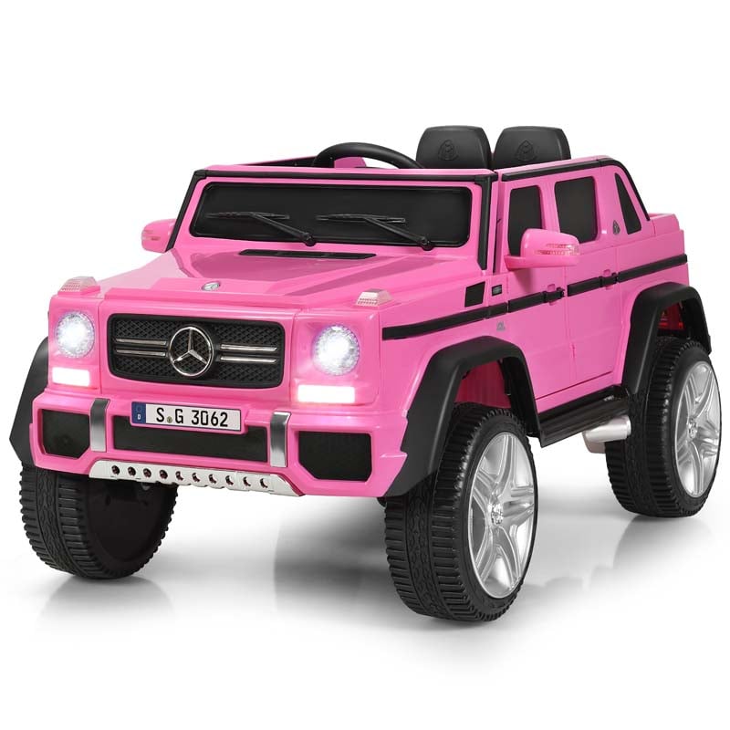 12V Mercedes-Benz G650-S Licensed Kids Ride-On Car, Electric Riding Toy Truck with Remote & Spring Suspension