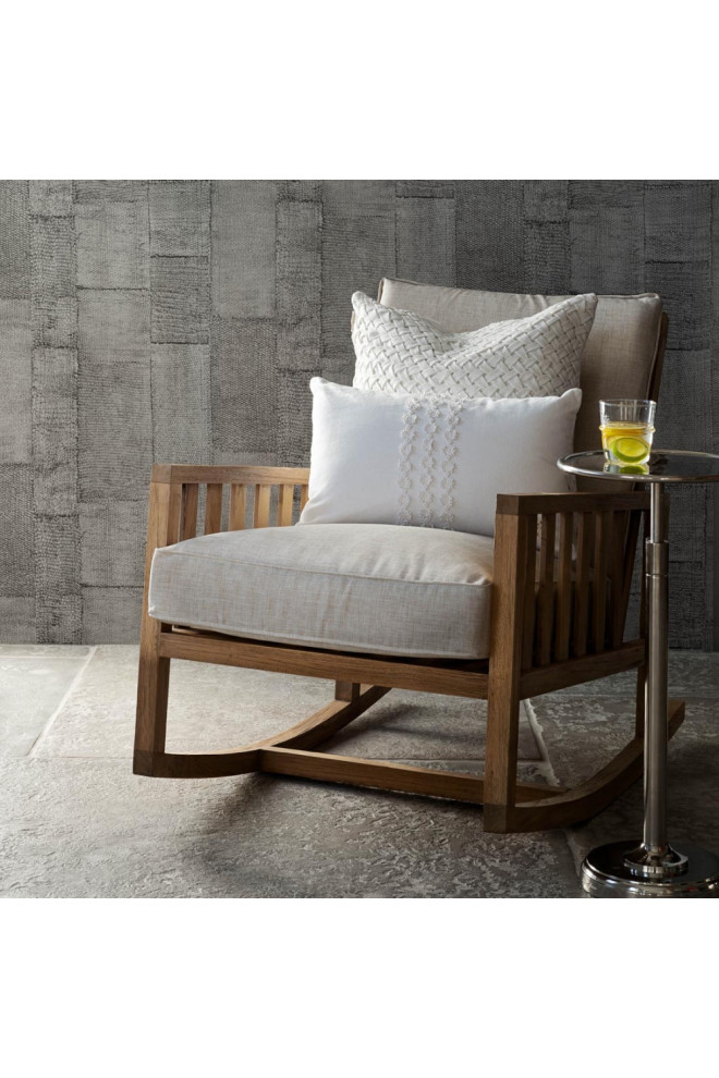 Wooden Cushioned Rocking Chair  Rivi√®ra Maison Panama   Transitional   Rocking Chairs   by Oroa   Distinctive Furniture  Houzz