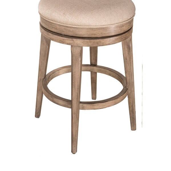 Hillsdale Furniture Chesney Wood Bar Height Swivel Stool， Weathered Gray - 23