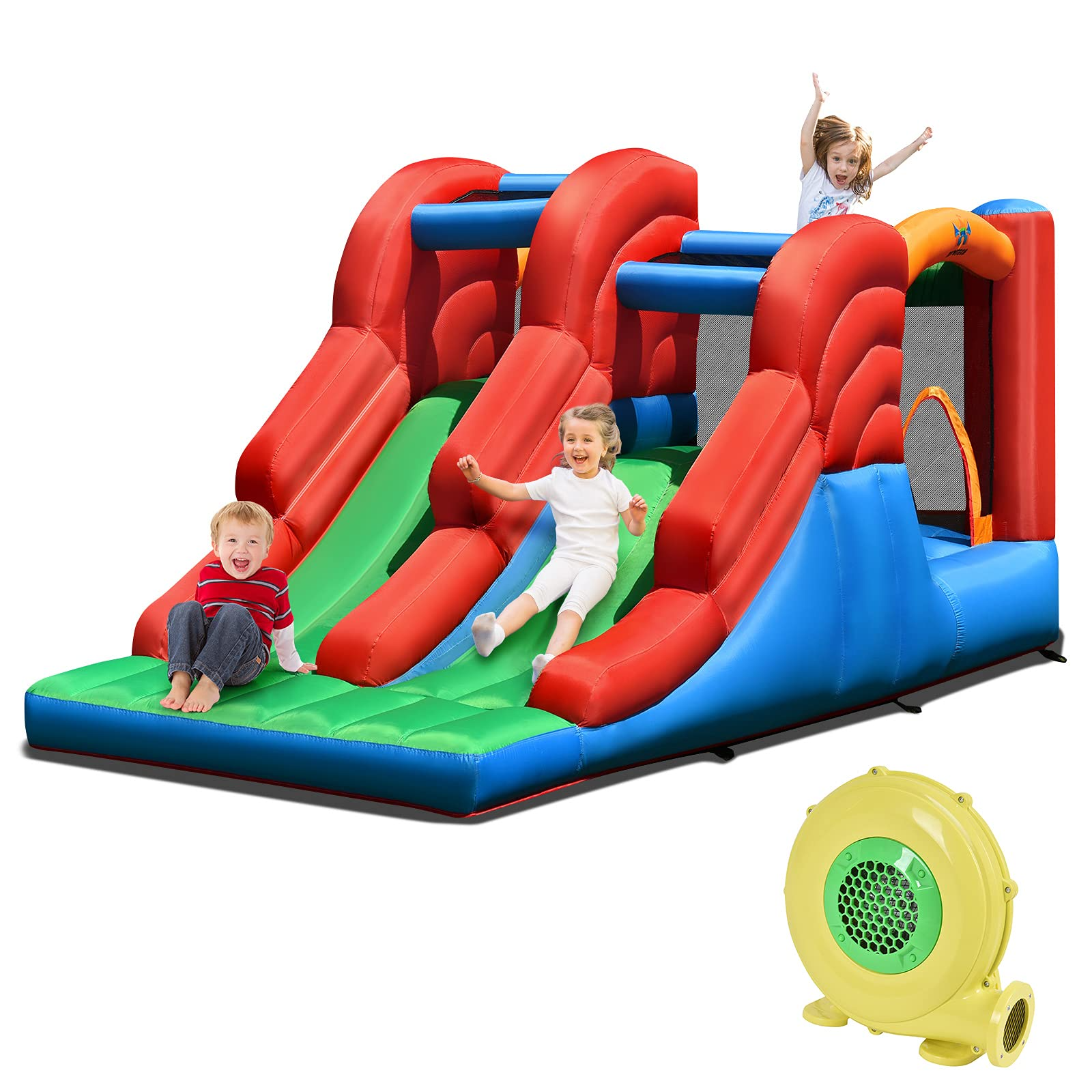 BOUNTECH Inflatable Bounce House | Kids Bouncy Castle with Slide & Climbing Wall & Jumping Area