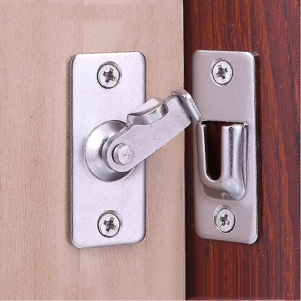 Door Hasp Latch Small 90 Degree Right Angle Buckle Hook Lock Bolt Stainless Steel Lock Sliding Flip