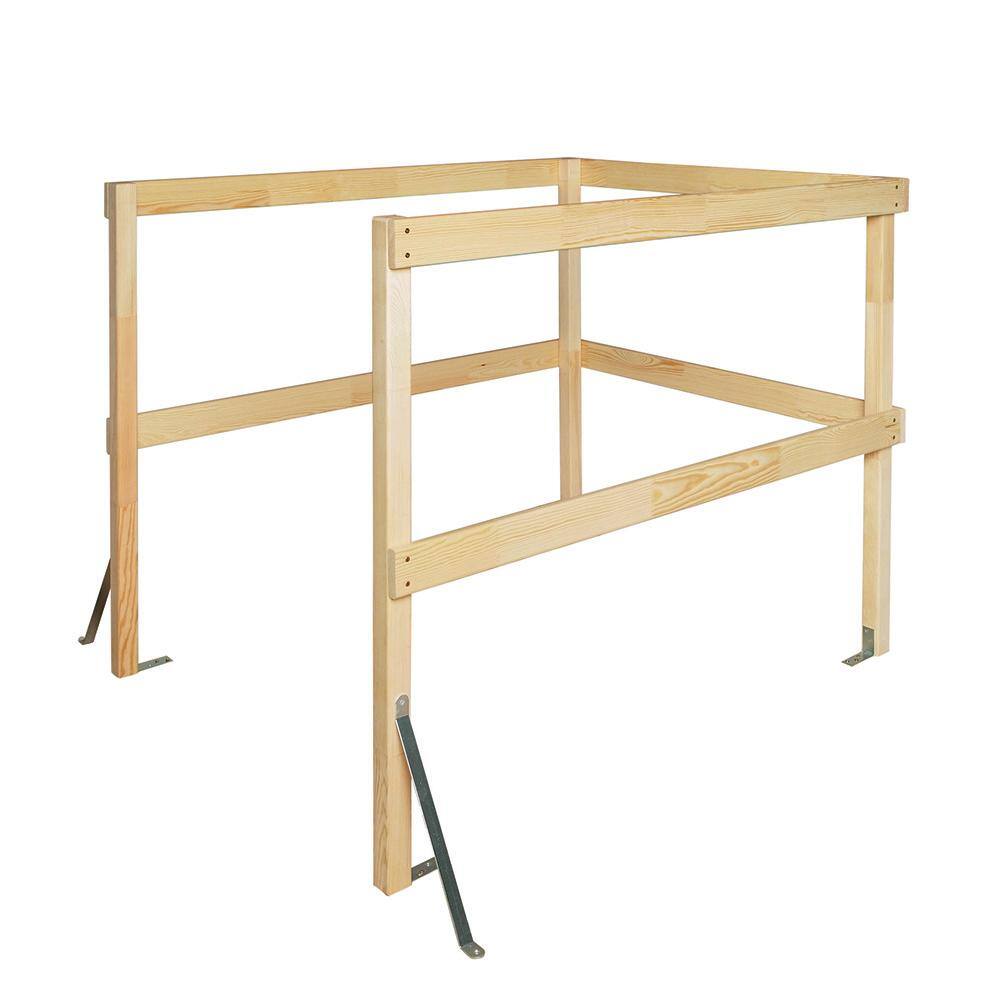 Fakro Wooden Universal Balustrade Railing for Attic Ladder 34 in. x 55 in. LXB-U 3054