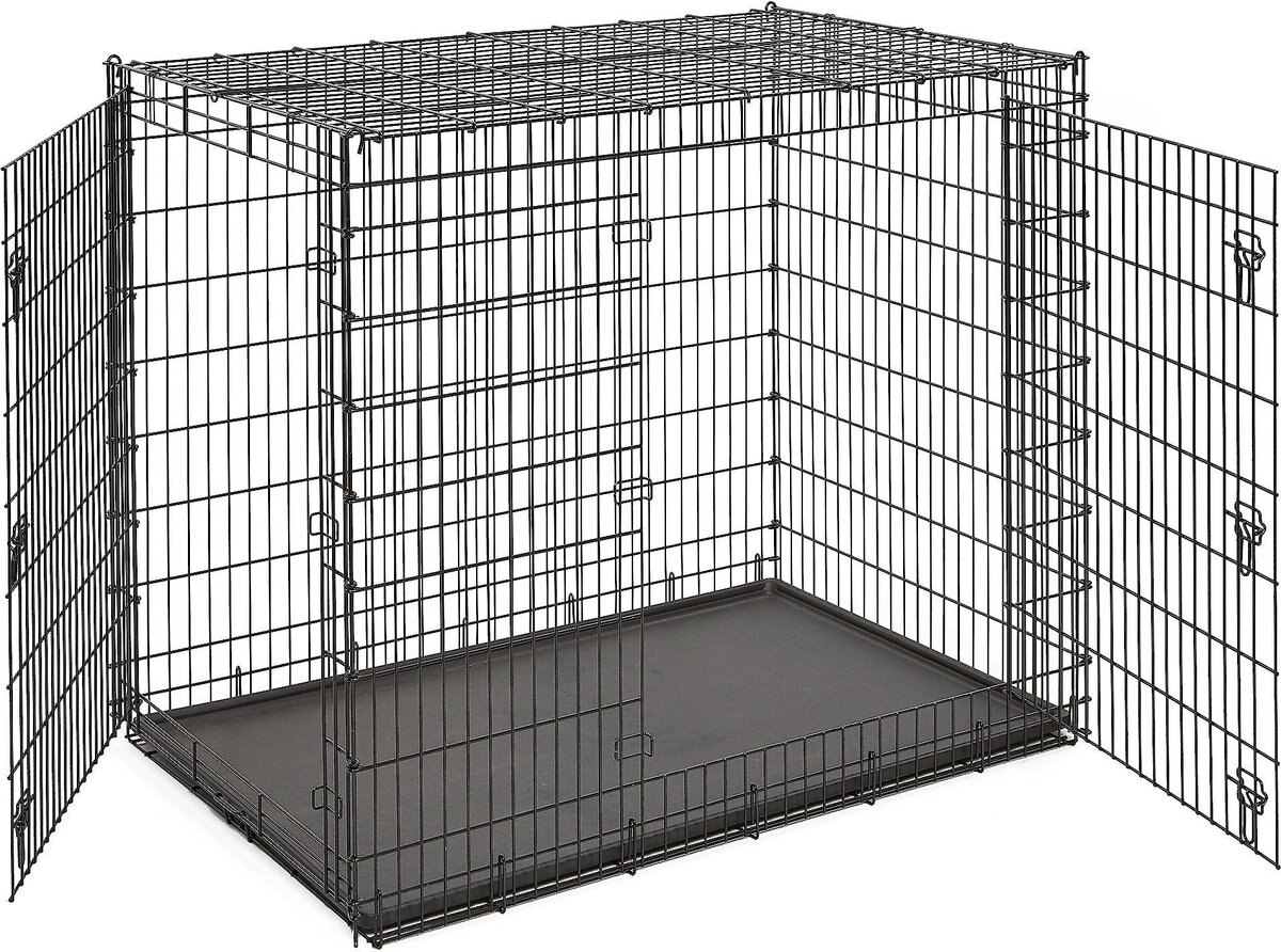 MidWest Solutions Series XX-Large Heavy Duty Double Door Wire Dog Crate， 54 inch