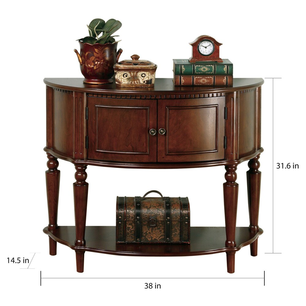 Brown Traditional Entryway Console Table