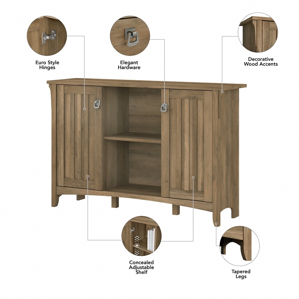 Salinas Storage Cabinet and Hall Tree Shoe Bench Set by Bush Furniture