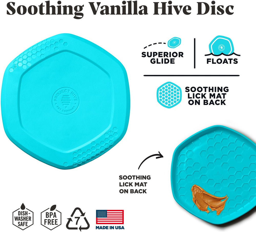 Project Hive Pet Company Blue Vanilla Scented Disk and Lick Mat Dog Toy