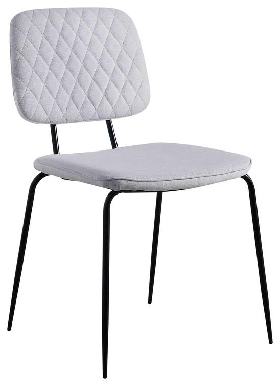 Contemporary Diamond Stitch Back Side Chair   Midcentury   Dining Chairs   by BisonOffice  Houzz