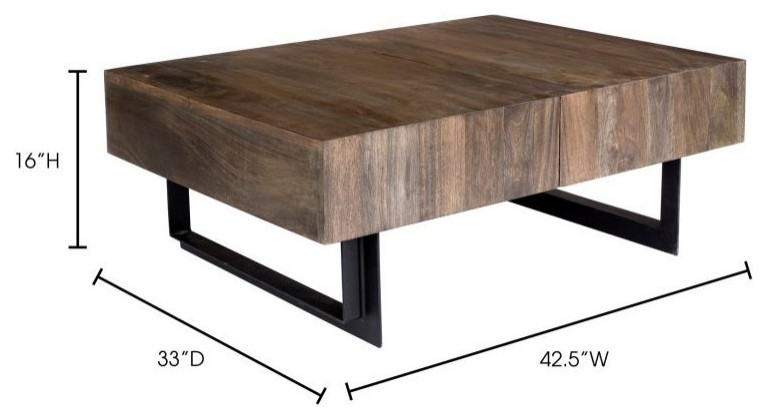 Tiburon Storage Coffee Table   Industrial   Coffee Tables   by Old Bones Co.  Studios  Houzz