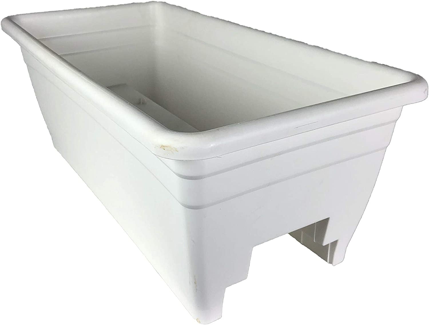 The HC Companies (#SPX24DB0A1) Deck Rail Box Planter, White 24"