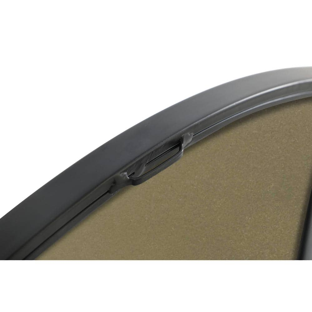 Large Round Black Modern Mirror (42 in. H x 42 in. W) WM8088Black