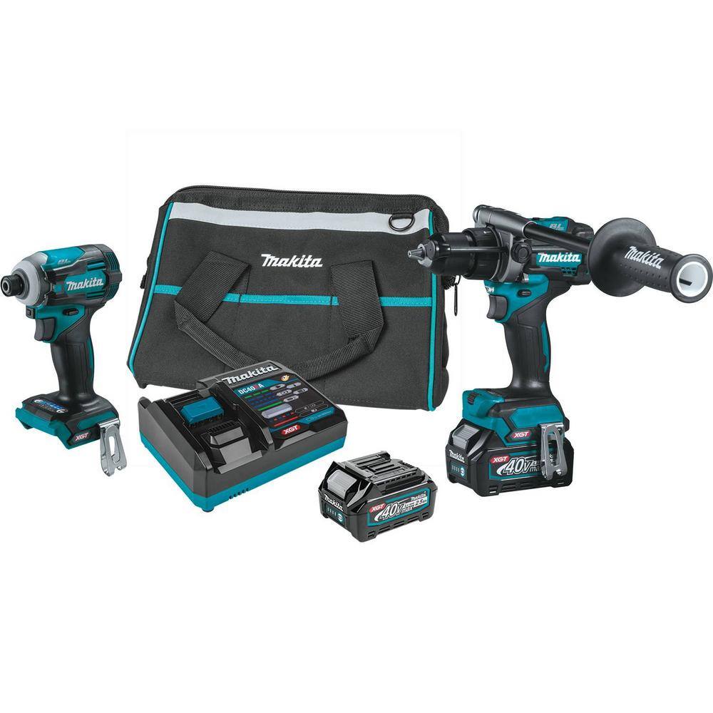 Makita 40V Max XGT Brushless Cordless 2-Pc. Combo Kit 2.5Ah with bonus 40V Max XGT 4.0Ah Battery GT200D-BL4040