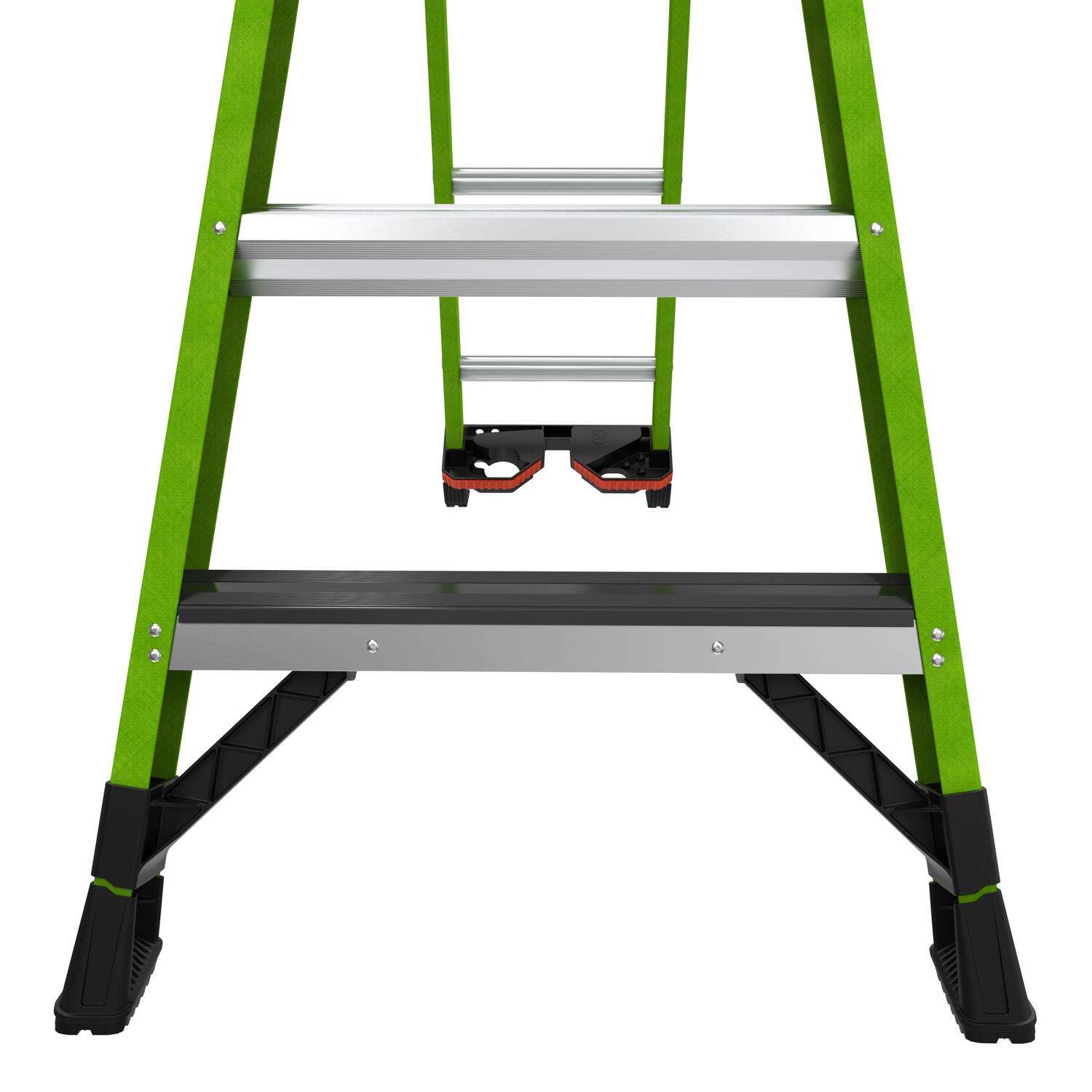 Little Giant 8 ft. H Fiberglass Step Ladder Type IAA 375 lb. capacity