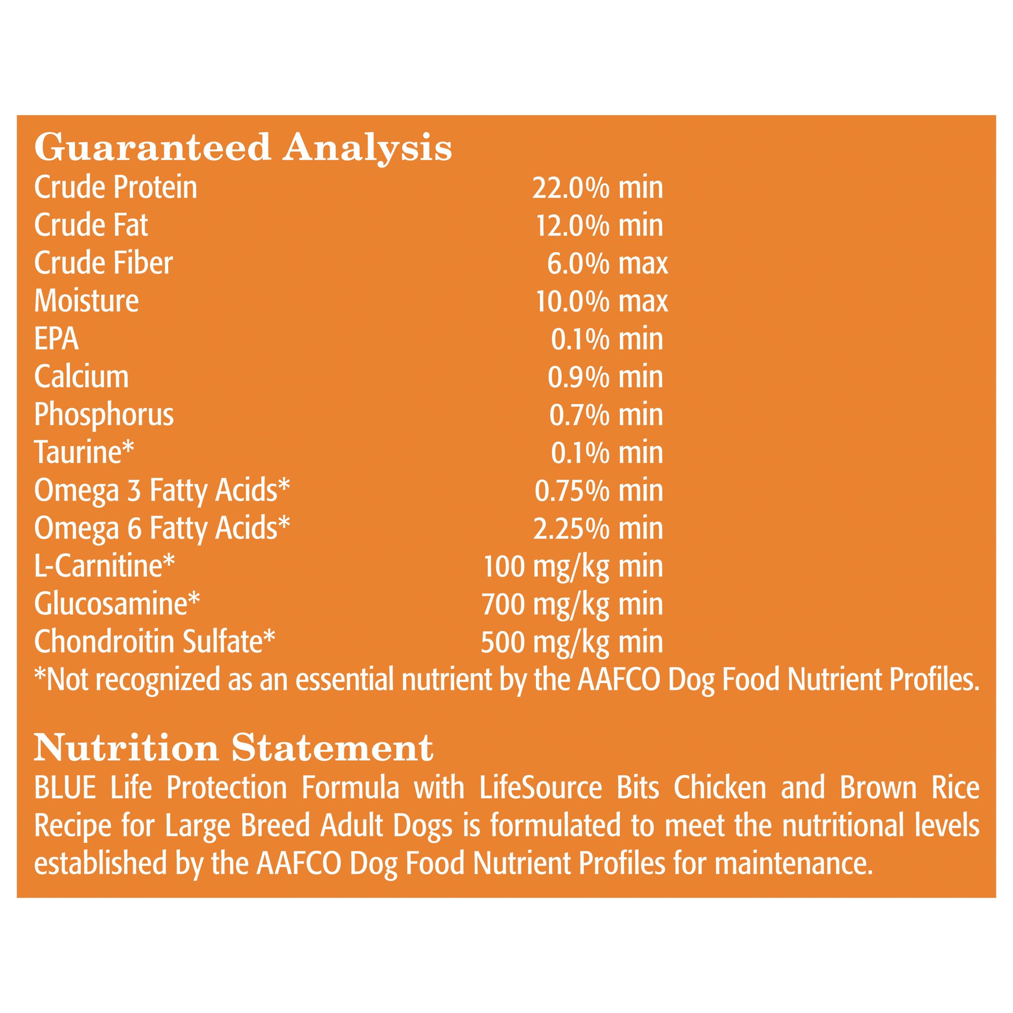 Blue Buffalo Life Protection Formula Chicken and Brown Rice Large Breed Dry Dog Food for Adult Dogs Whole Grain 34 lb. Bag