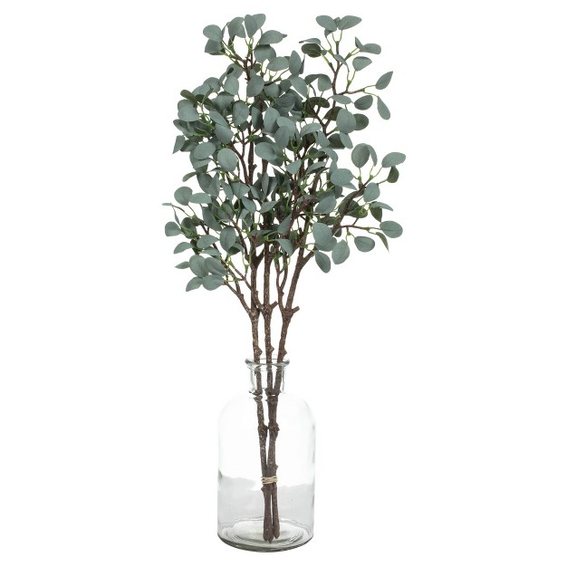 Artificial Gray Green Eucalyptus Branch Set Of 3