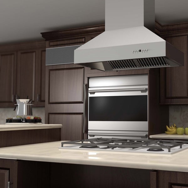 ZLINE Ducted Island Mount Range Hood - Outdoor Approved Stainless