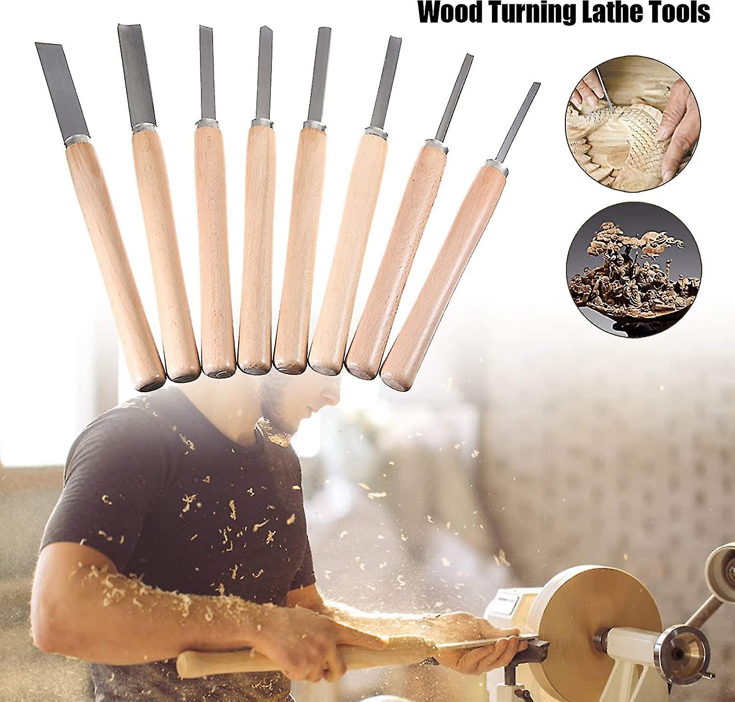 Set Of 8 Wood Lathe Chisels