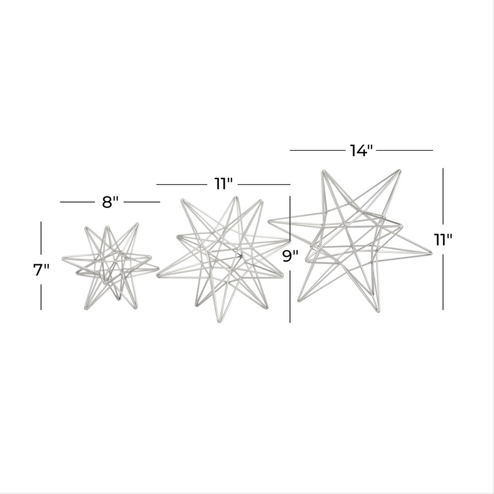 CosmoLiving by Cosmopolitan Silver Iron Contemporary Sculpture 11 x 9 x 7   12\