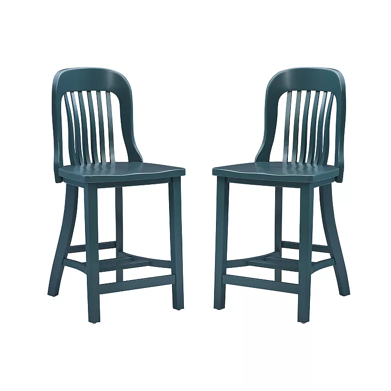 Linon Maylen Wood-Seat Counter Stool 2-Piece Set