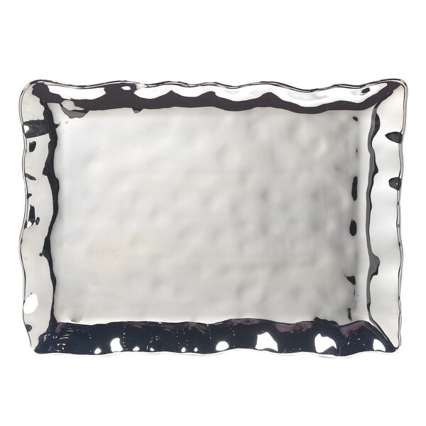 Certified International Silver Coast Rectangular Platter 16 x 10