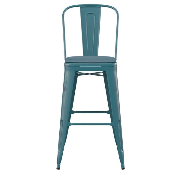 All-Weather Bar Height Stool with Poly Resin Seat