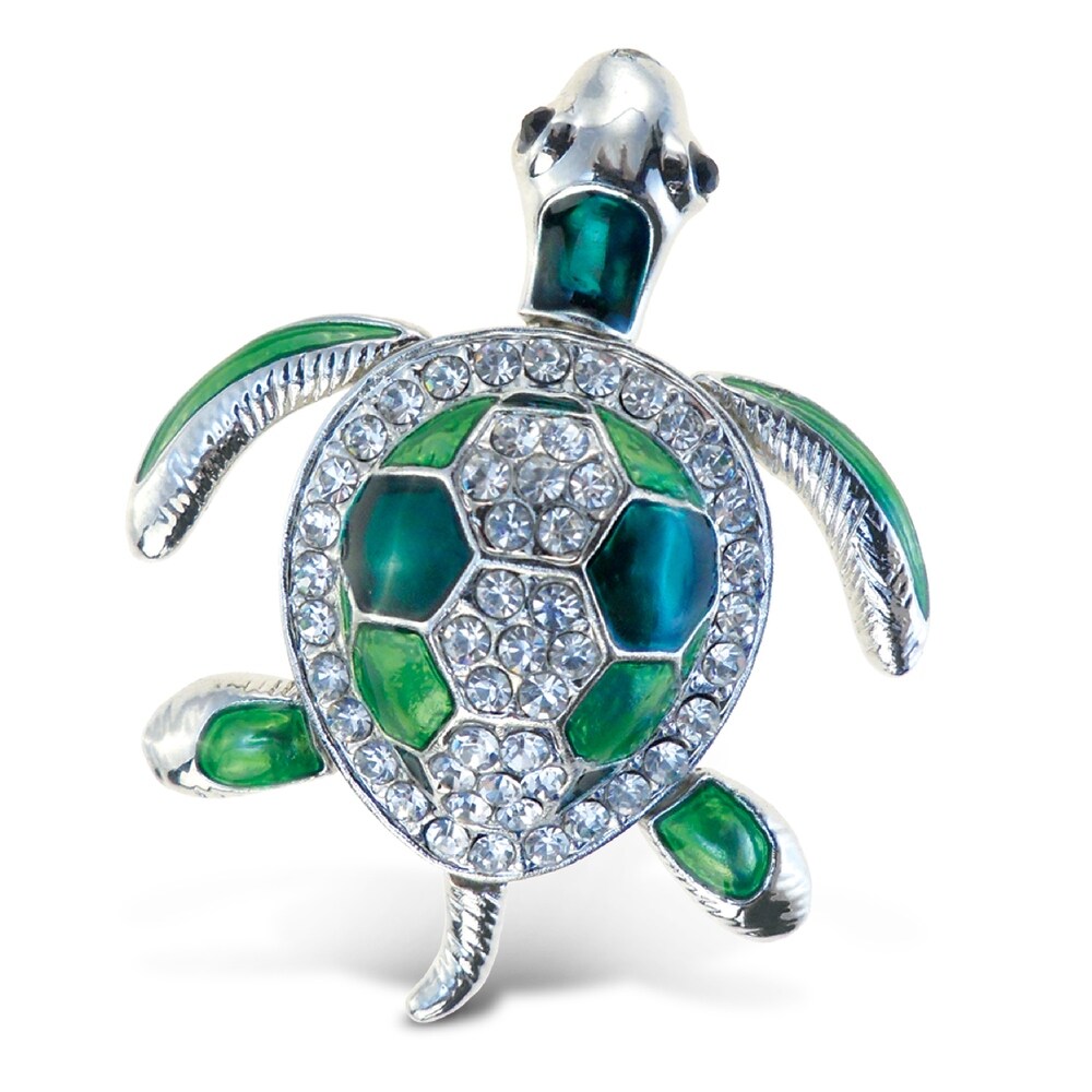 CoTa Global Sea Turtle Sparkling Refrigerator Magnet with Crystals   2.25 Inch